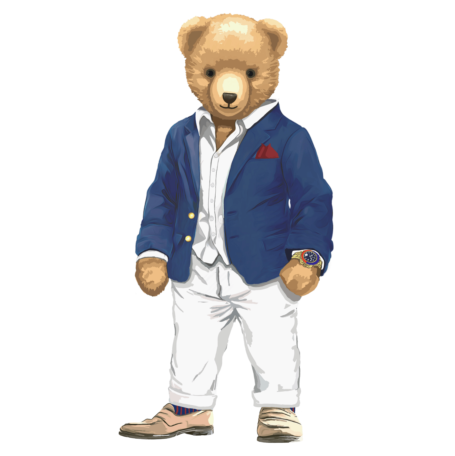 The Smart Casual Teddy Bear, wearing an elegant casual outfit - Teddywear & Co